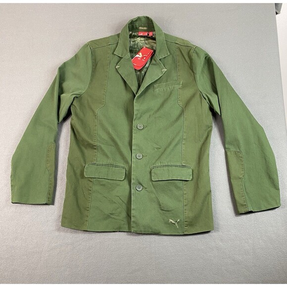 Vintage Puma Blazer Mens XL Army Green Two Tone Gorpcore Coat Jacket NWT - Picture 4 of 16